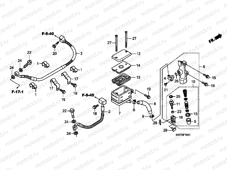 F-15-1 REAR MASTER CYLINDER (XRE300A)