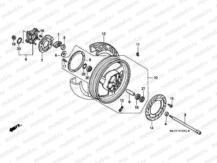 F-15-1 REAR WHEEL (ST1100A)