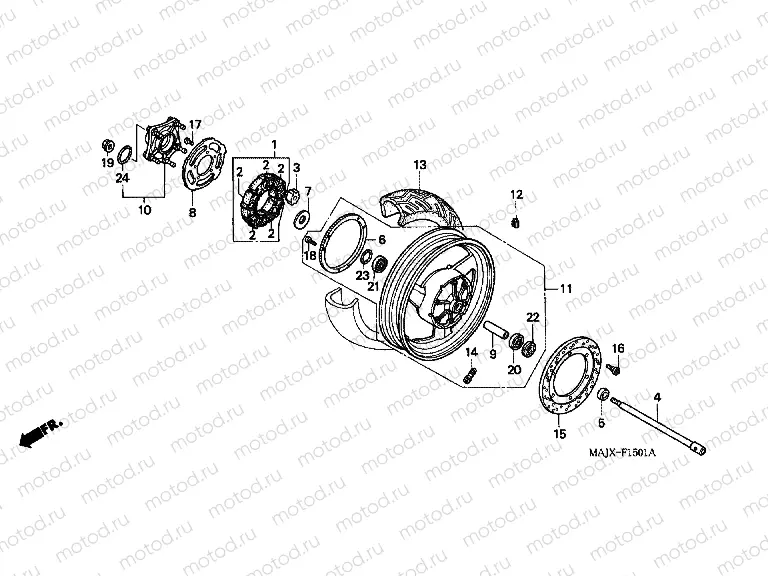 F-15-1 REAR WHEEL (ST1100A)