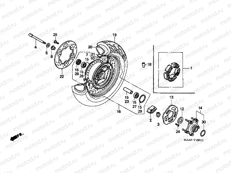 F-15-1 REAR WHEEL (VT1100C2)