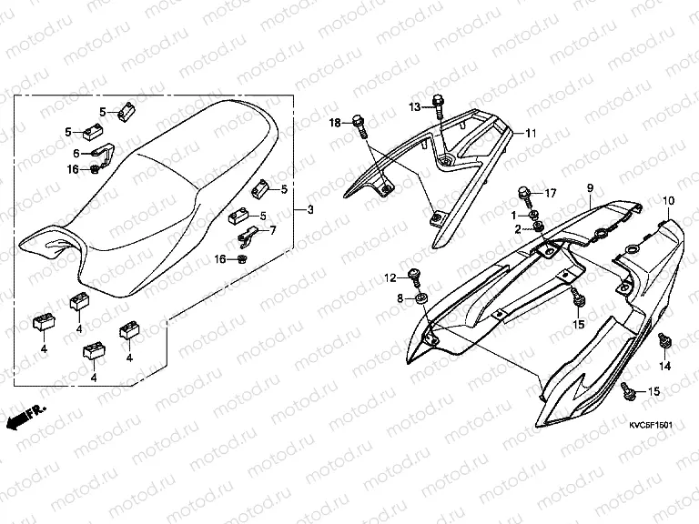 F-15-1 SEAT / REAR ENGINE COVER (GLH125SH)