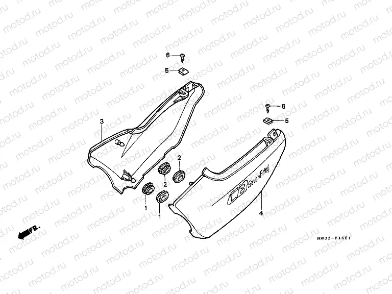 F-15-1 SIDE COVER (CB750F2)