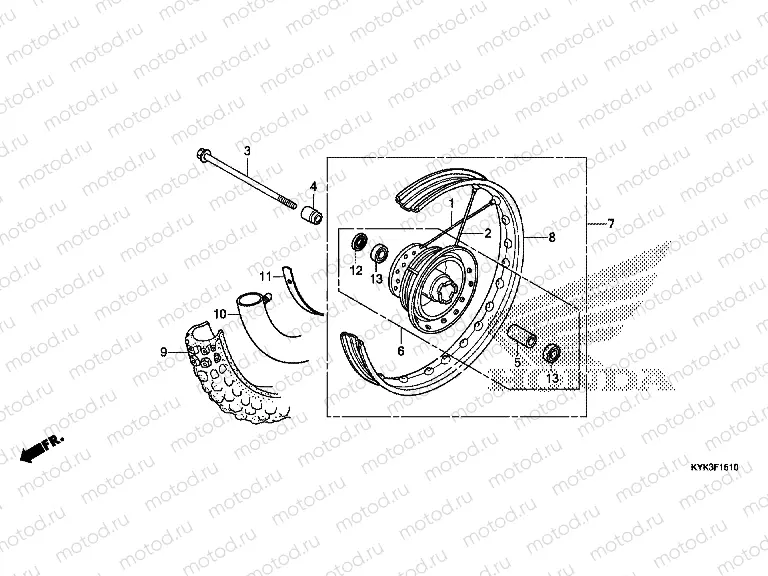 F-15-10 FRONT WHEEL