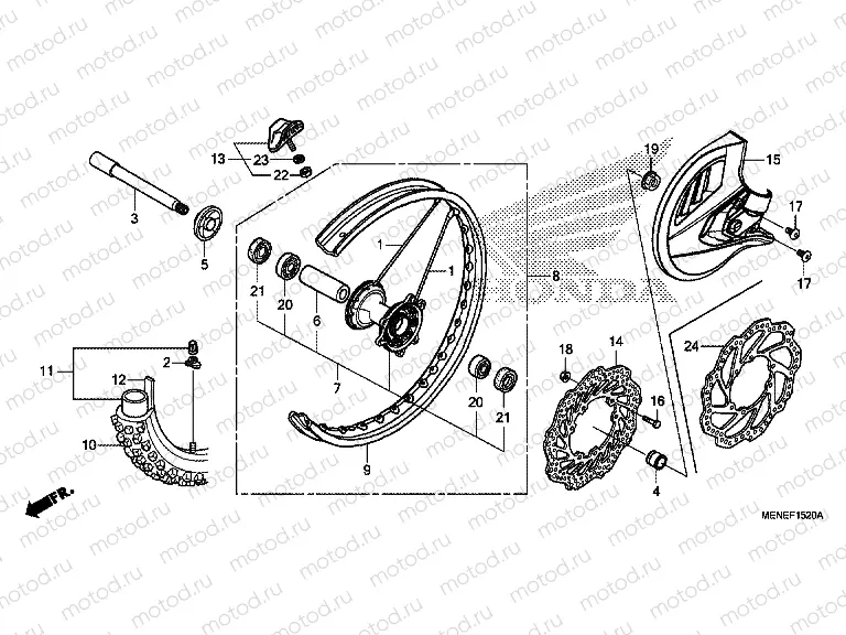 F-15-20 FRONT WHEEL