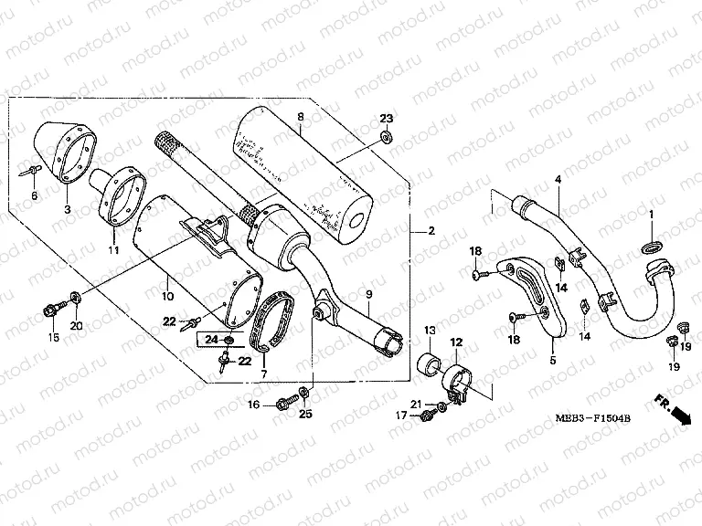 F-15-4 EXHAUST DRUM (CRF450R4,5)