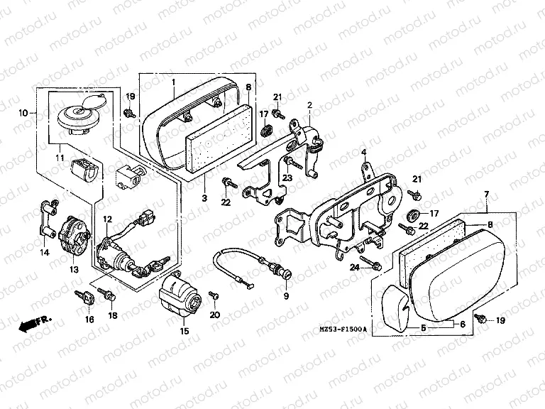 F-15 CARBURETOR SIDE COVER