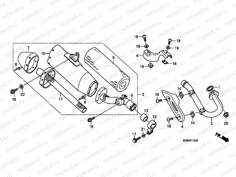 F-15 EXHAUST DRUM (CRF250R4)