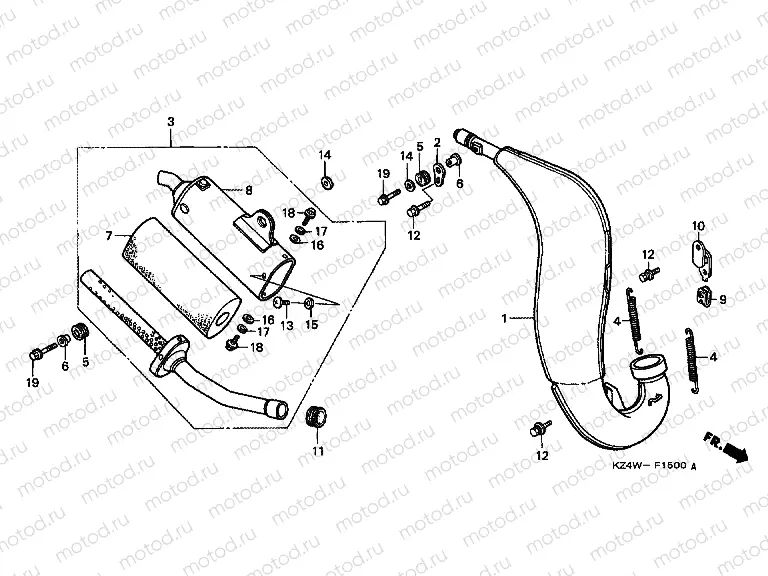 F-15 EXHAUST RESONATOR CHAMBER (CR125R-CM)