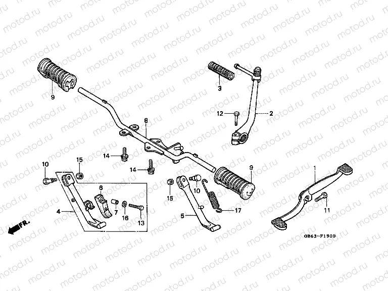 F-15 FOOTREST / KICKER / PEDAL REPLACEMENT