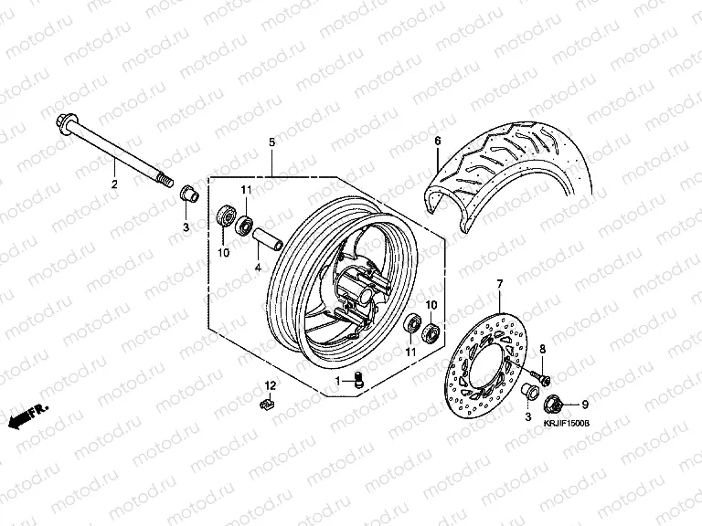 F-15 FRONT WHEEL (FES125) (FES150)