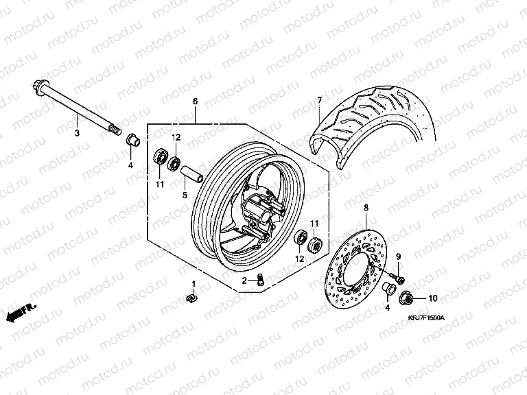 F-15 FRONT WHEEL (FES125) (FES150)