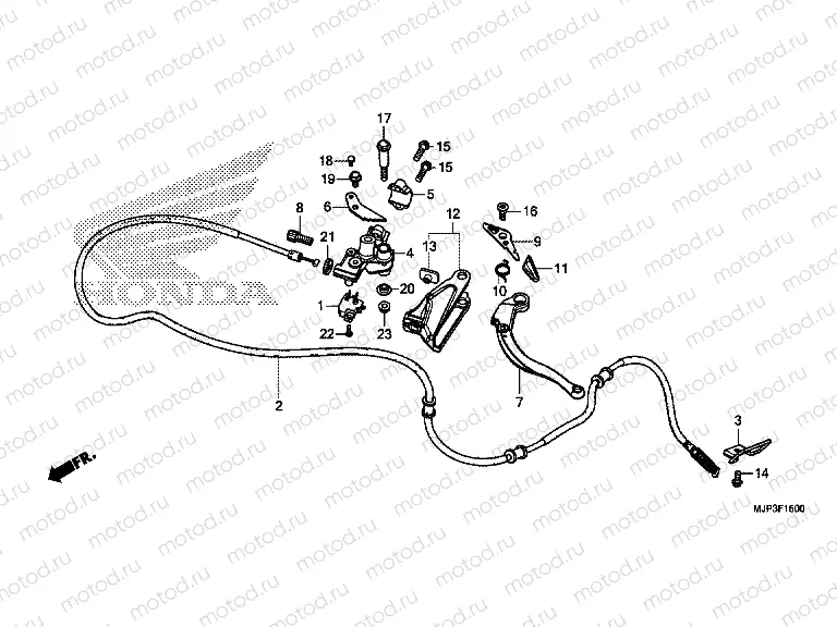 F-15 PARKING BRAKE LEVER