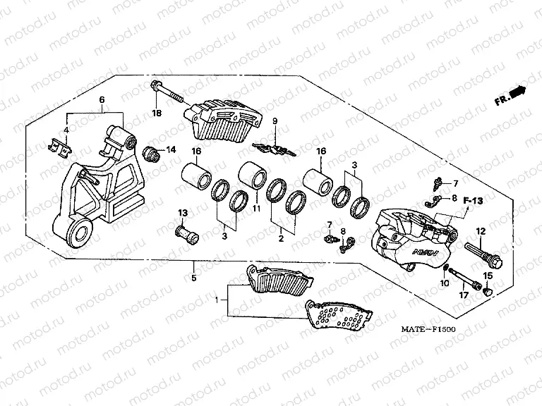 F-15 REAR BRAKE CALIPER