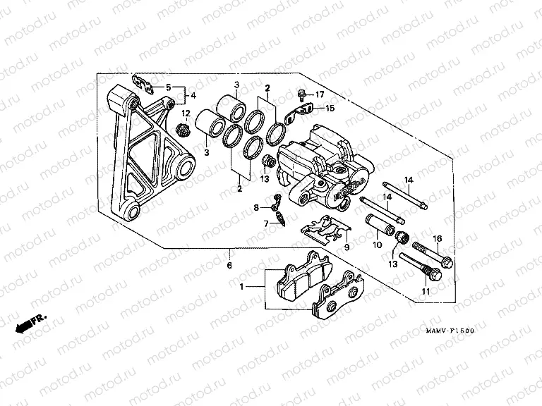 F-15 REAR BRAKE CALIPER
