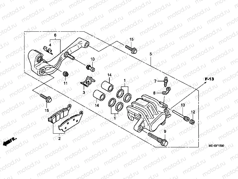 F-15 REAR BRAKE CALIPER