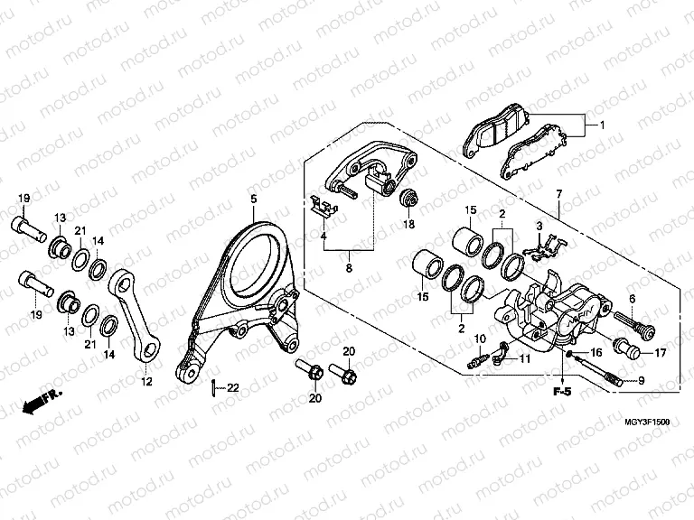 F-15 REAR BRAKE CALIPER