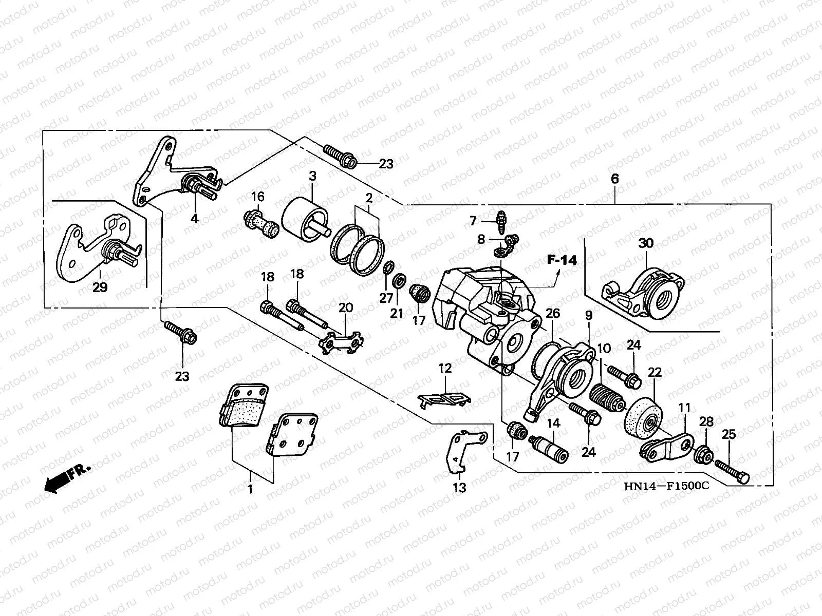 F-15 REAR BRAKE CALIPER