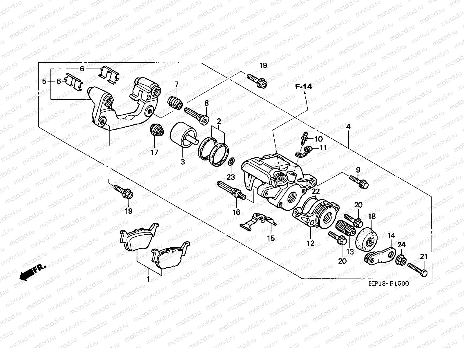F-15 REAR BRAKE CALIPER
