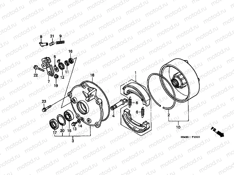 F-15 REAR BRAKE DRUM
