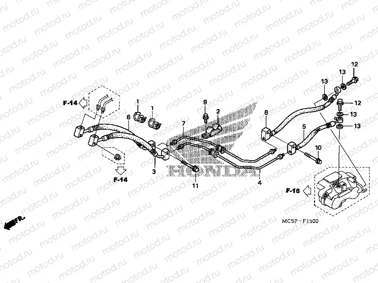 F-15 REAR BRAKE HOSE