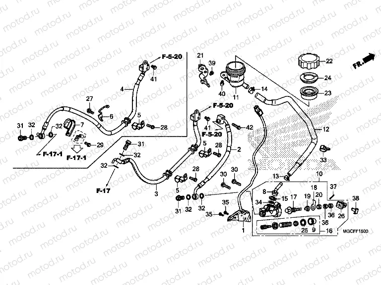 F-15 REAR BRAKE MASTER CYLINDER