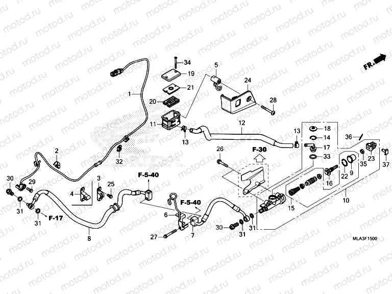 F-15 REAR BRAKE MASTER CYLINDER