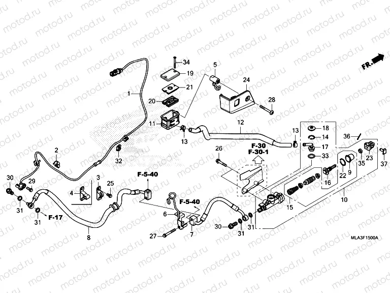 F-15 REAR BRAKE MASTER CYLINDER