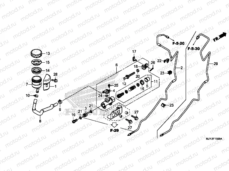 F-15 REAR BRAKE MASTER CYLINDER