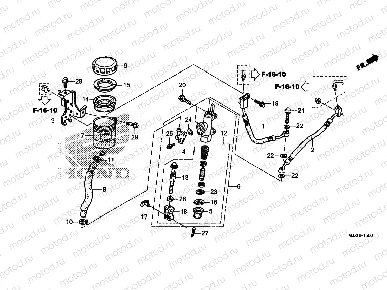 F-15 REAR BRAKE MASTER CYLINDER