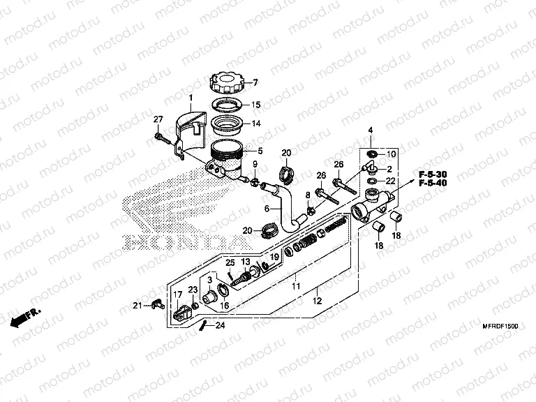 F-15 REAR BRAKE MASTER CYLINDER