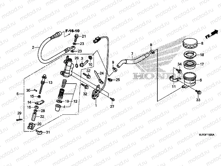 F-15 REAR BRAKE MASTER CYLINDER