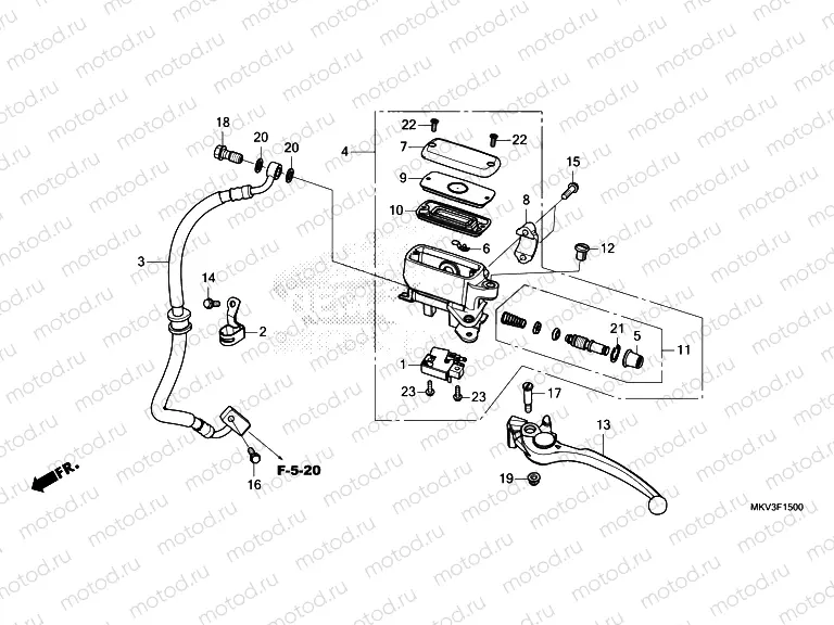 F-15 REAR BRAKE MASTER CYLINDER
