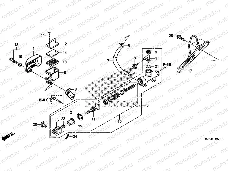 F-15 REAR BRAKE MASTER CYLINDER