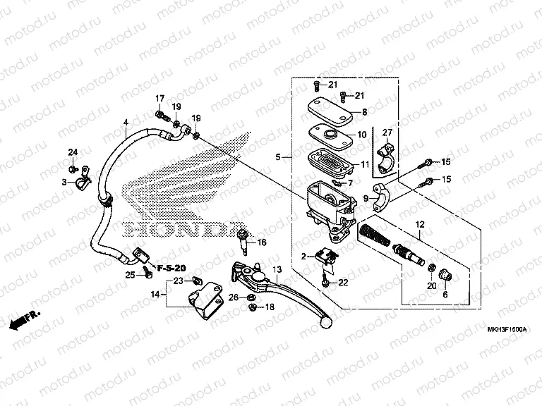 F-15 REAR BRAKE MASTER CYLINDER