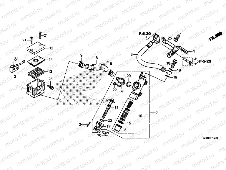 F-15 REAR BRAKE MASTER CYLINDER