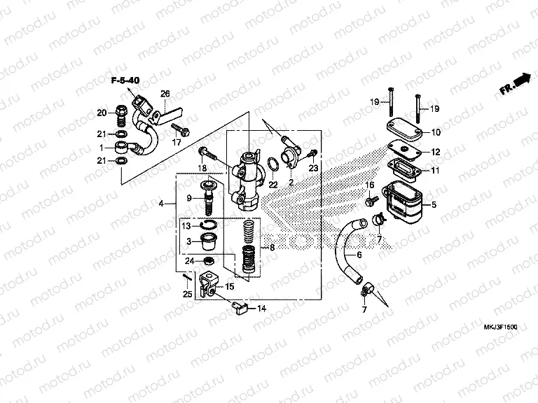 F-15 REAR BRAKE MASTER CYLINDER