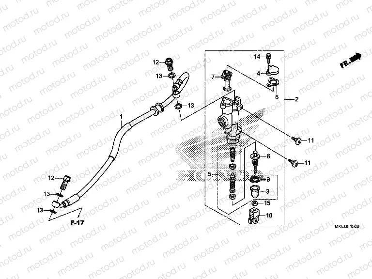 F-15 REAR BRAKE MASTER CYLINDER
