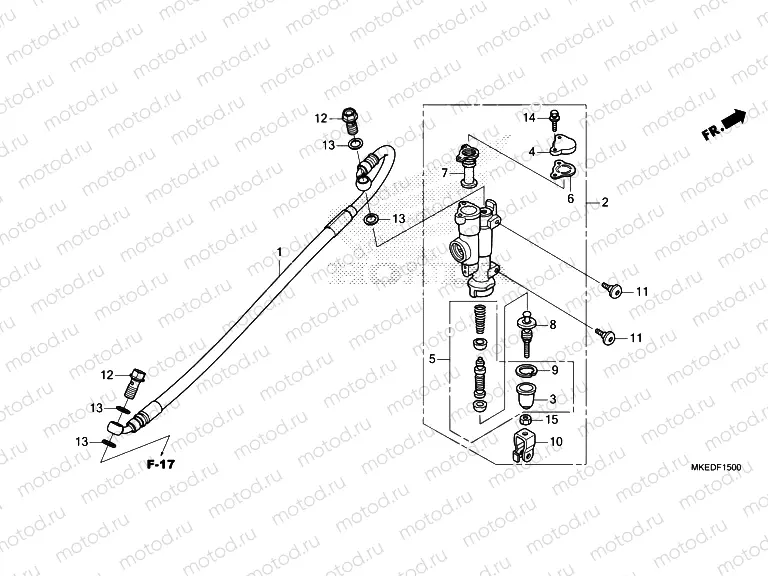 F-15 REAR BRAKE MASTER CYLINDER