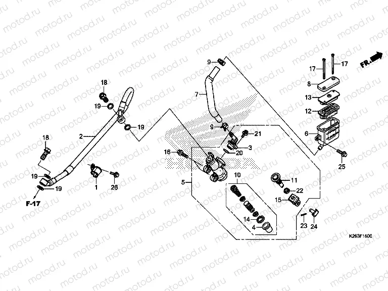 F-15 REAR BRAKE MASTER CYLINDER