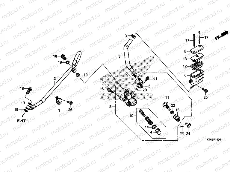 F-15 REAR BRAKE MASTER CYLINDER