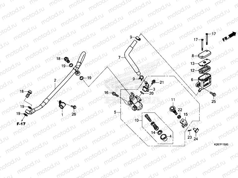F-15 REAR BRAKE MASTER CYLINDER