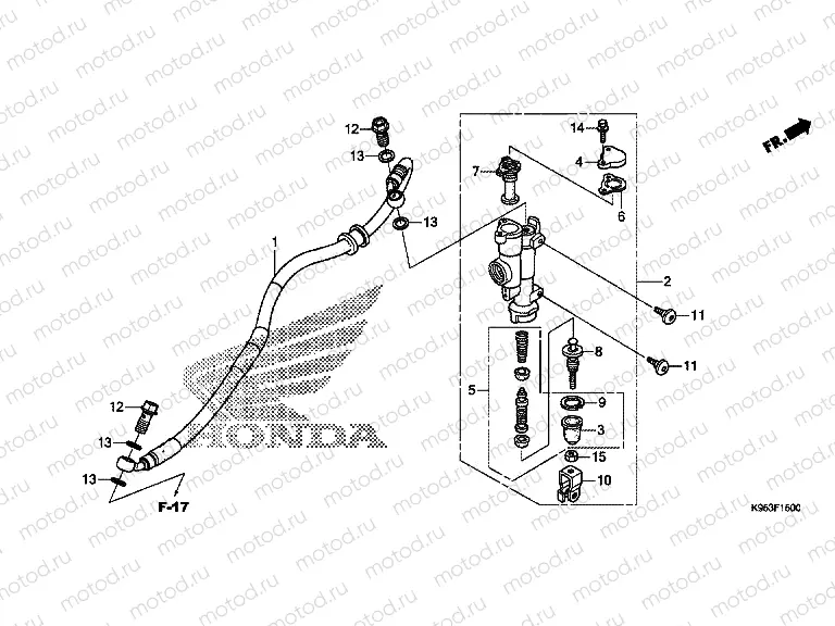 F-15 REAR BRAKE MASTER CYLINDER
