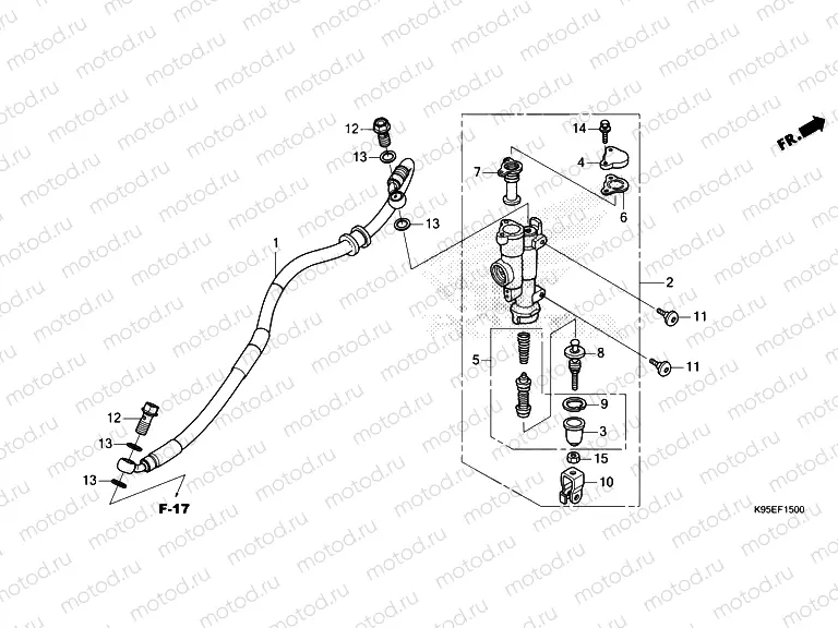 F-15 REAR BRAKE MASTER CYLINDER