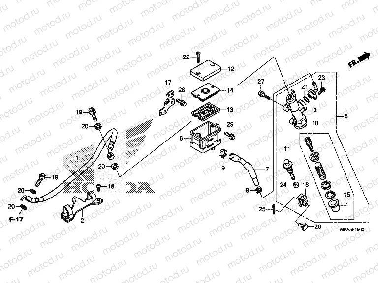 F-15 REAR BRAKE MASTER CYLINDER (NC750X)