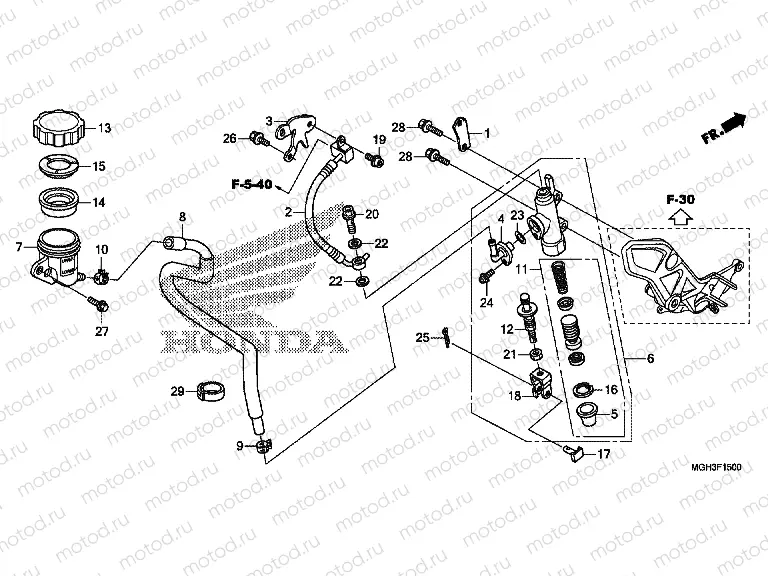 F-15 REAR MASTER CYLINDER