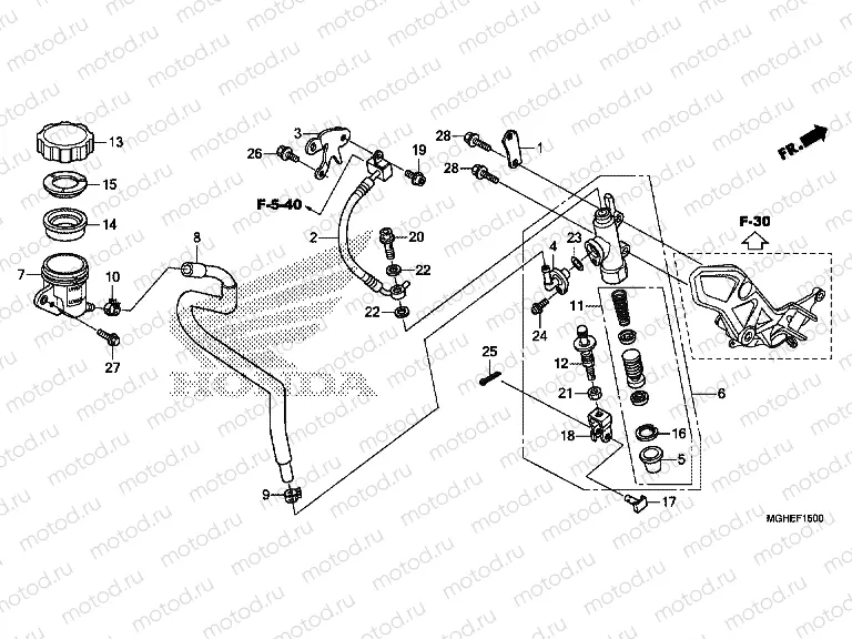 F-15 REAR MASTER CYLINDER