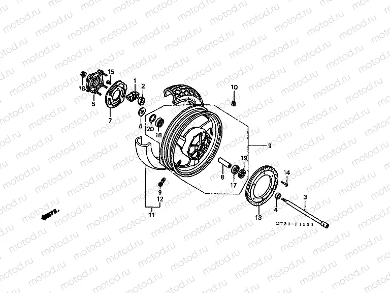 F-15 REAR WHEEL
