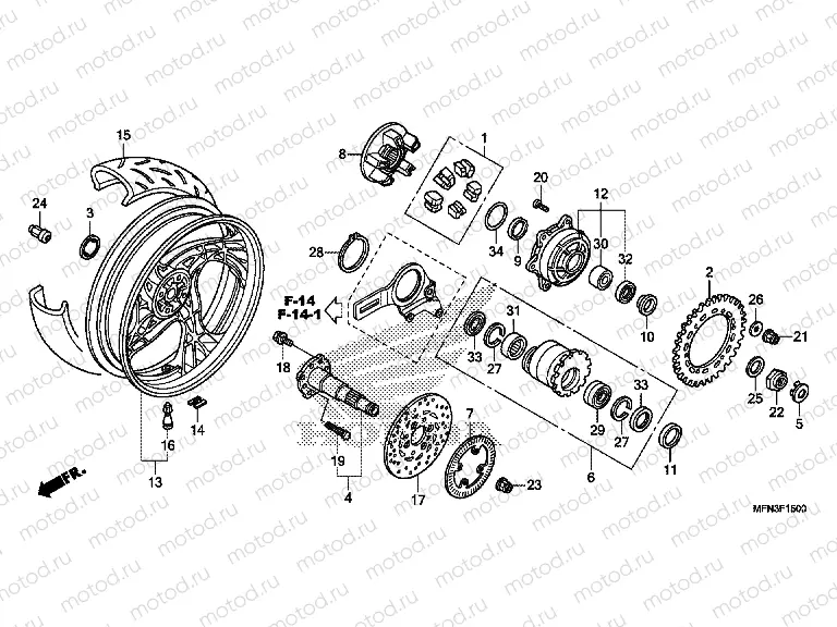 F-15 REAR WHEEL
