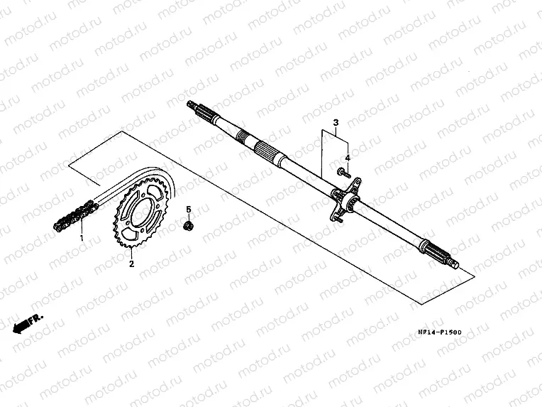 F-15 REAR WHEEL AXLE