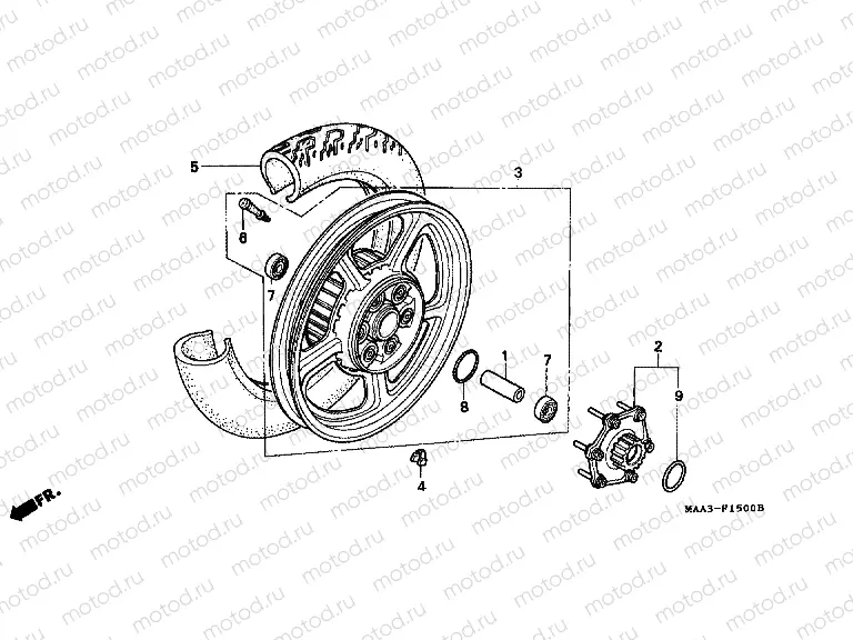 F-15 REAR WHEEL (VT1100C)